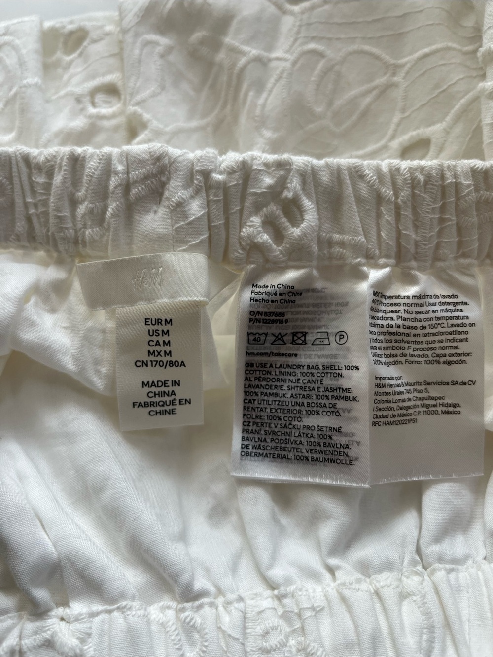 H&M White Floral Cutwork Maxi Skirt - Picture 3 of 4